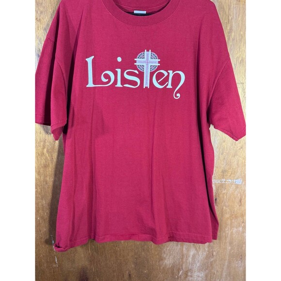 Vintage Listen God Is Calling Religious Religion Cross Shirt XXL - Picture 3 of 9
